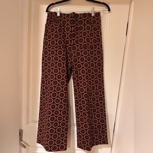 Anthropologie Maeve Colette orange and black womens pants size 28